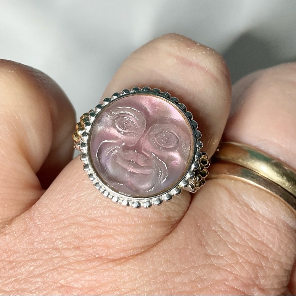 Tagliamonte Sterling 18K Carved Celestial Ring SZ 6 - Picture 9 of 10